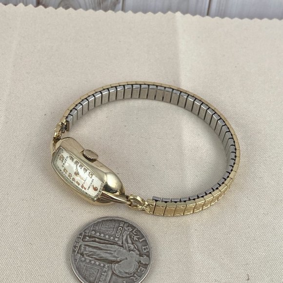 Vintage Gruen Curvex 17 Jewel 1941 Art Deco Ladies Watch 14K Gold Filled - Picture 7 of 11